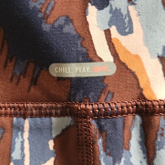 Aerie Chill Play Move Activewear Leggings Leopard Cheetah Print Women's Small - Picture 6 of 10